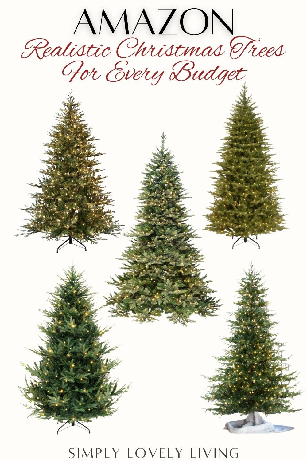 Amazon Christmas trees. Realistic Christmas tree for every budget! Prelit trees. Unlit trees. Multicolor trees. #Christmas #LTKfind

#LTKHoliday #LTKHome #LTKSeasonal