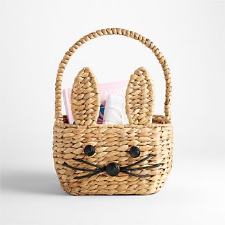 Natural Woven Bunny Kids Easter Basket + Reviews | Crate & Kids | Crate & Barrel
