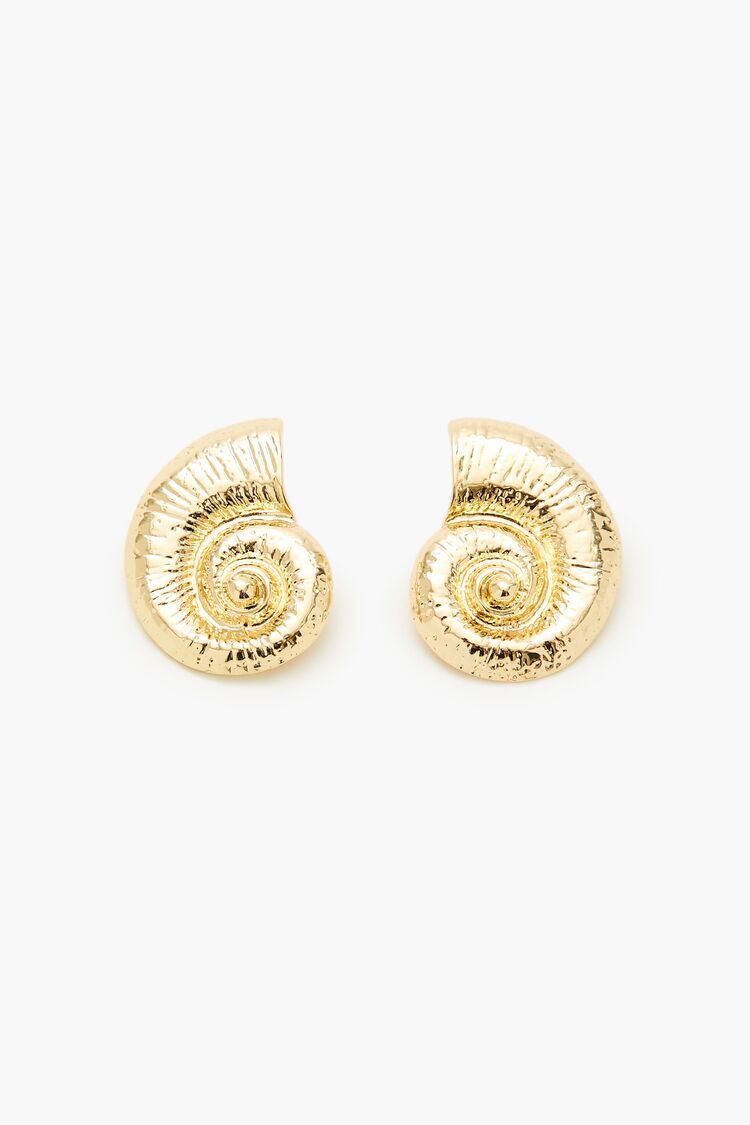 Spiral Seashell Stud Earrings | Forever 21