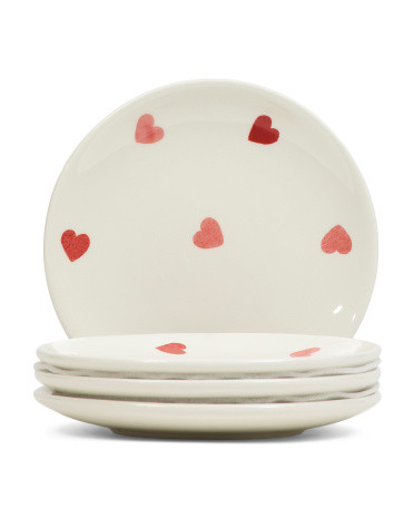 Set Of 4 Honey Love Heart Appetizer Plates | TJ Maxx