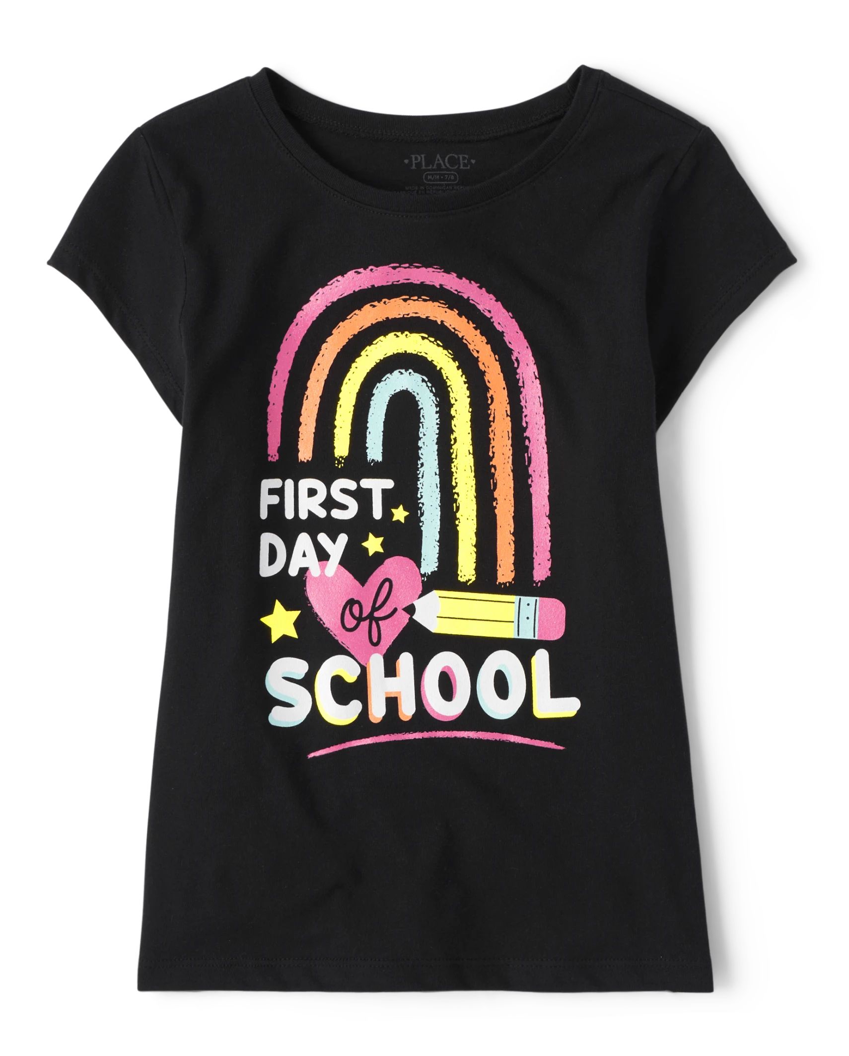 Girls First Day Of School Graphic Tee - black | The Children's Place