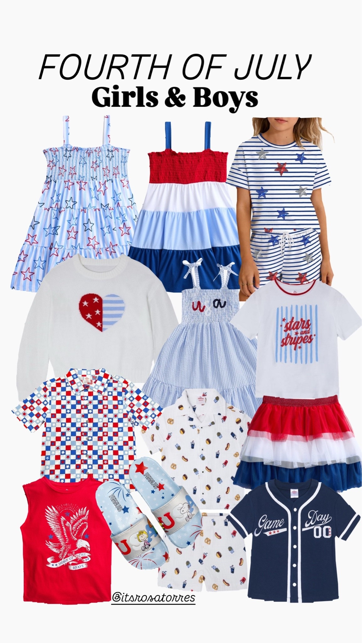 Festive girls and boys Fourth of July styles.
Love them all! Grab them before they are gone!!! 

#fourthofjuly #kidscloths #fourthofjulydress #fourthofjulyshirts #festive #usa #patriotic

#LTKootd #LTKKids #LTKgrwm