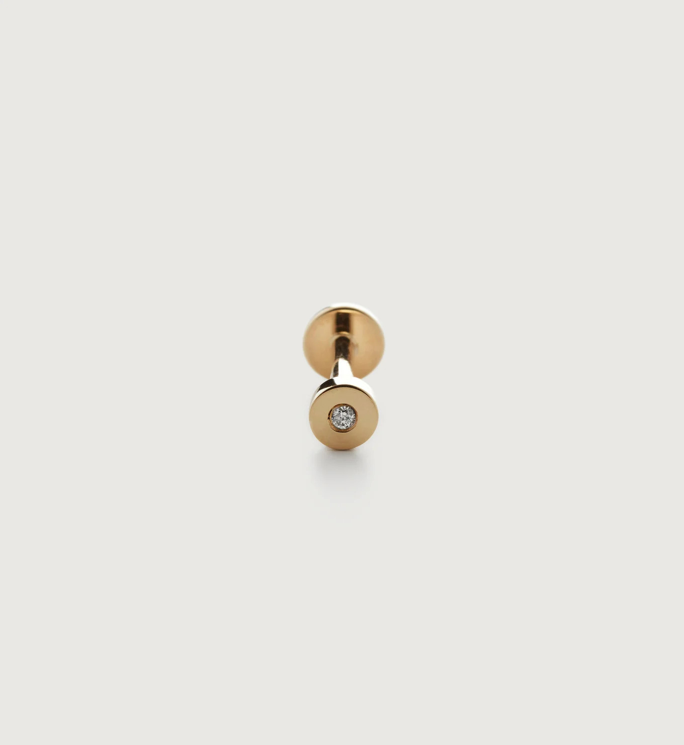 Diamond Flat Back Piercing Stud | Monica Vinader (US)
