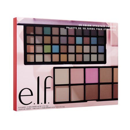 ($20 Value) e.l.f. Cosmetics Holiday 50 Color Eye & Face Palette - Walmart.com | Walmart (US)