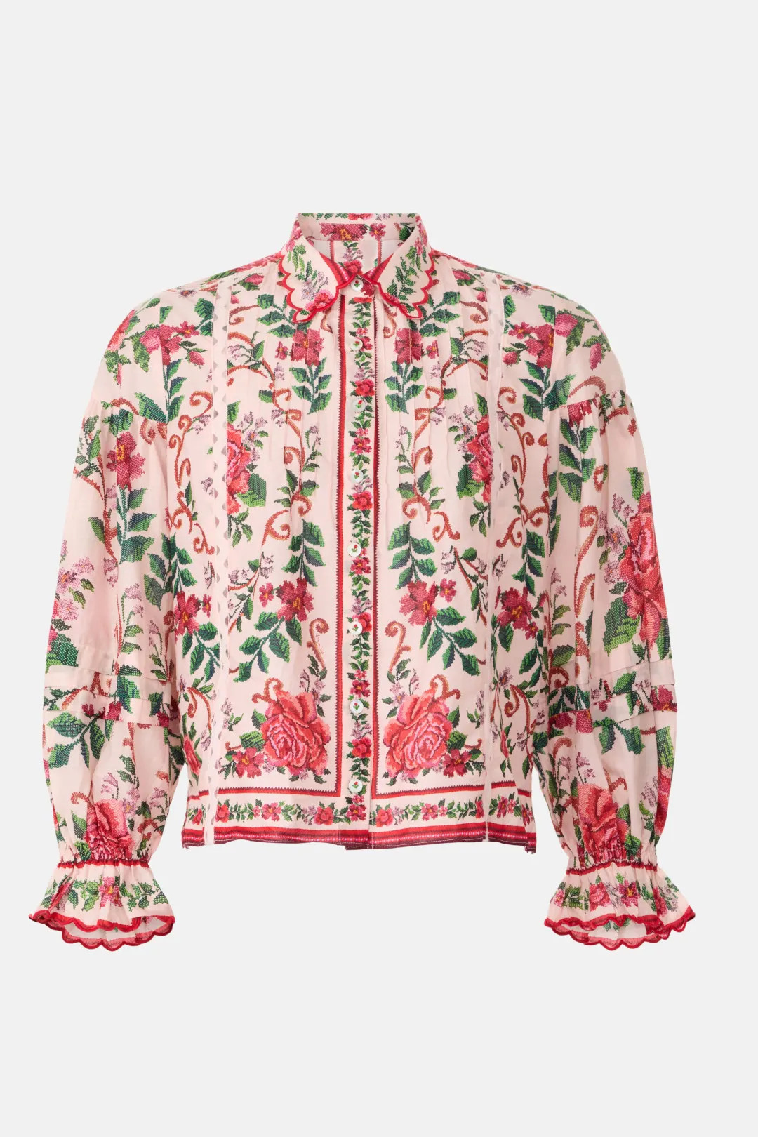 Flower Tapestry Pink Shirt | Rent the Runway