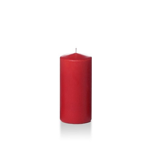 yummi 3" x 6" Ruby Red Round Pillar Candles - 3 per Pack | Amazon (US)