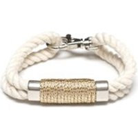 Nautical Rope Bracelet / Metallic Silver Bracelet / Ivory Rope Bracelet / Silver Nautical Bracelet / Nautical Jewelry | Etsy (US)