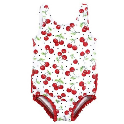 Hudson Baby Girls Toddler Swimsuit, Cherries, 5T | Target