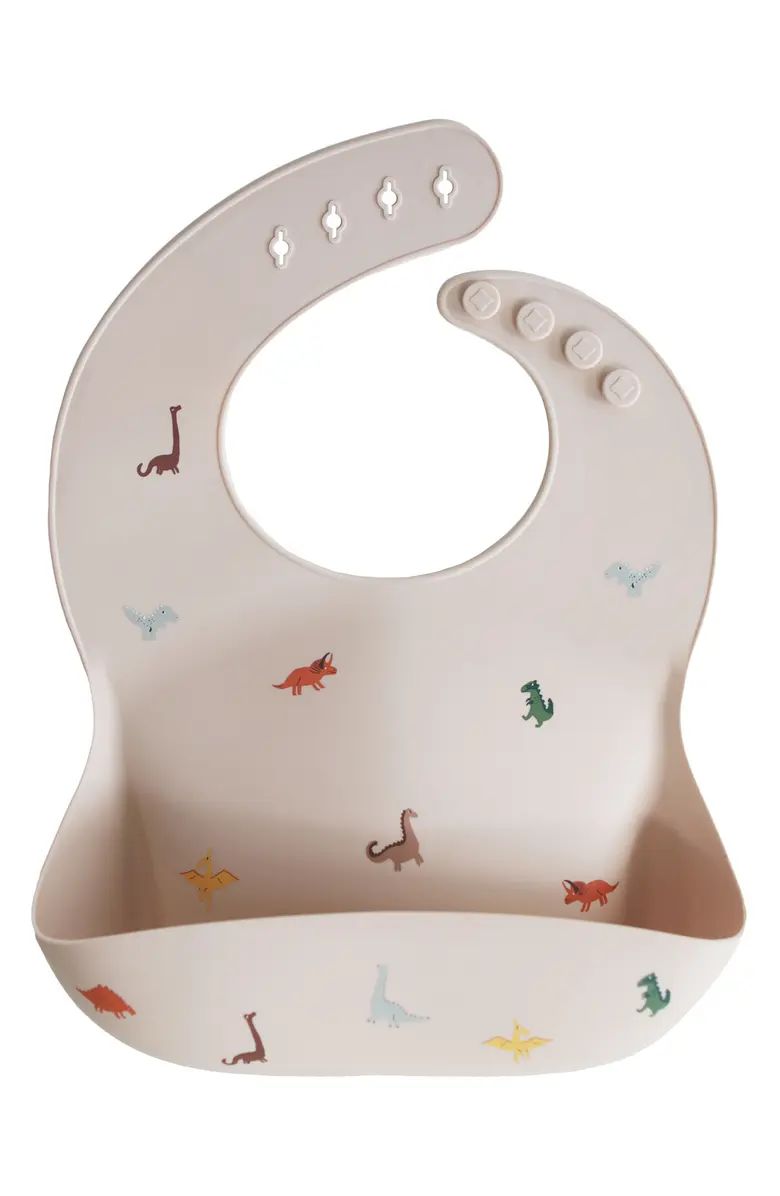 Mushie Dinosaurs Silicone Bib | Nordstrom | Nordstrom