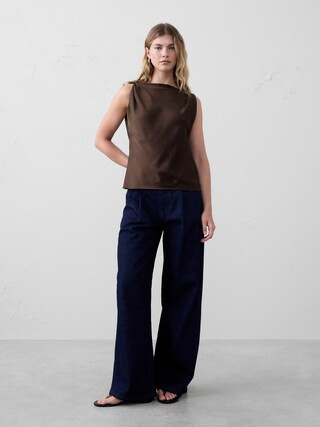 Ruched-Shoulder Top | Banana Republic Factory | Banana Republic Factory