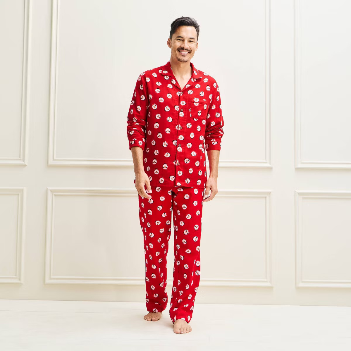 Men's Holiday Sheep Flannel Matching Family Pajama Set - Wondershop™ Red XXL | Target