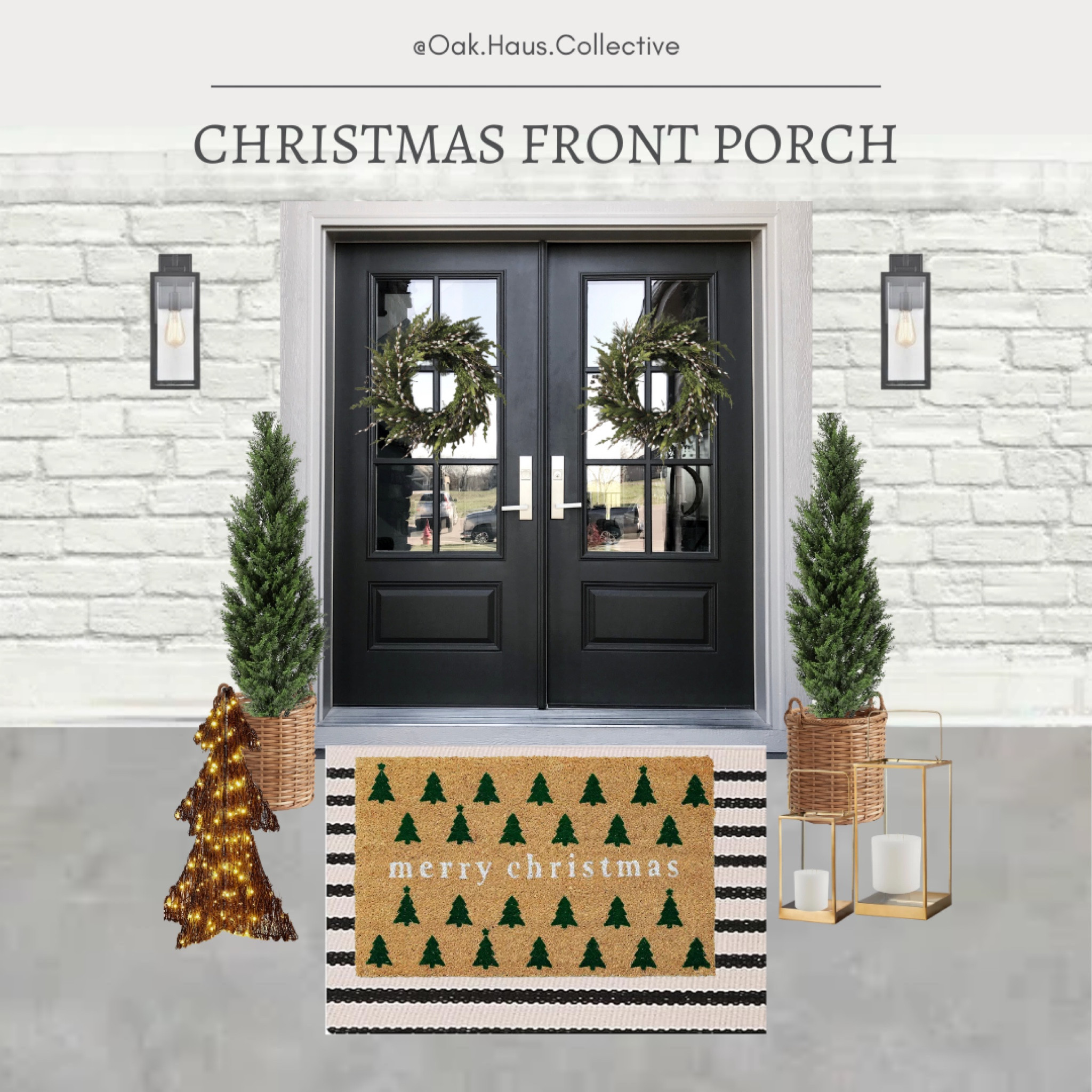 Christmas Front Porch! 

Porch decor, holiday decor, front porch, Christmas porch, Christmas outdoor decor, faux outdoor cedar, outdoor cedar, Christmas outdoor, holiday front porch, minimalist Christmas decor, Christmas wreaths, Christmas trees, Christmas mat, Christmas planters, Christmas laterns, front porch laterns, Christmas outdoor wood tree, gold laterns 

#LTKHoliday #LTKSeasonal #LTKhome