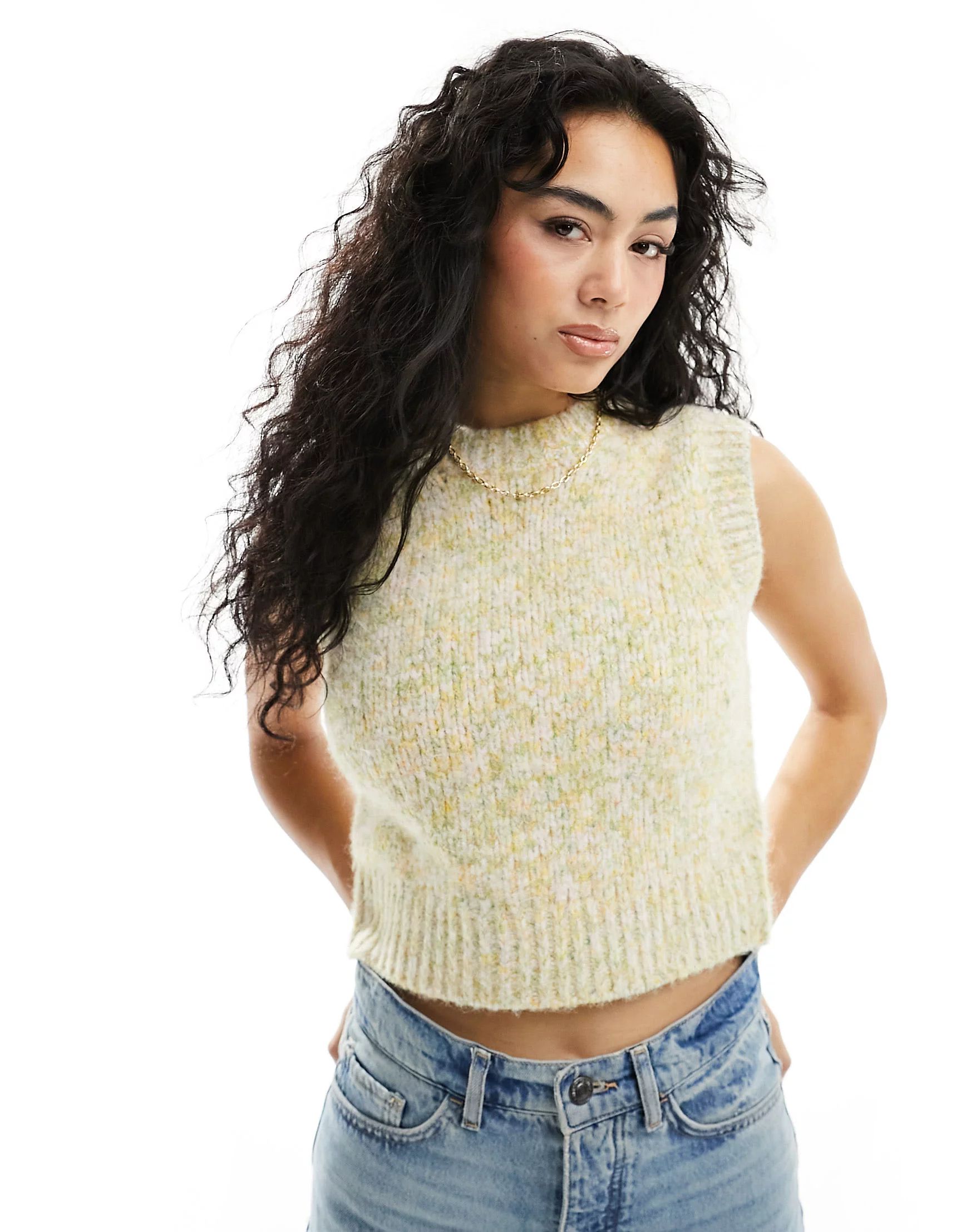 ASOS DESIGN knitted ombre tank in yellow | ASOS (Global)