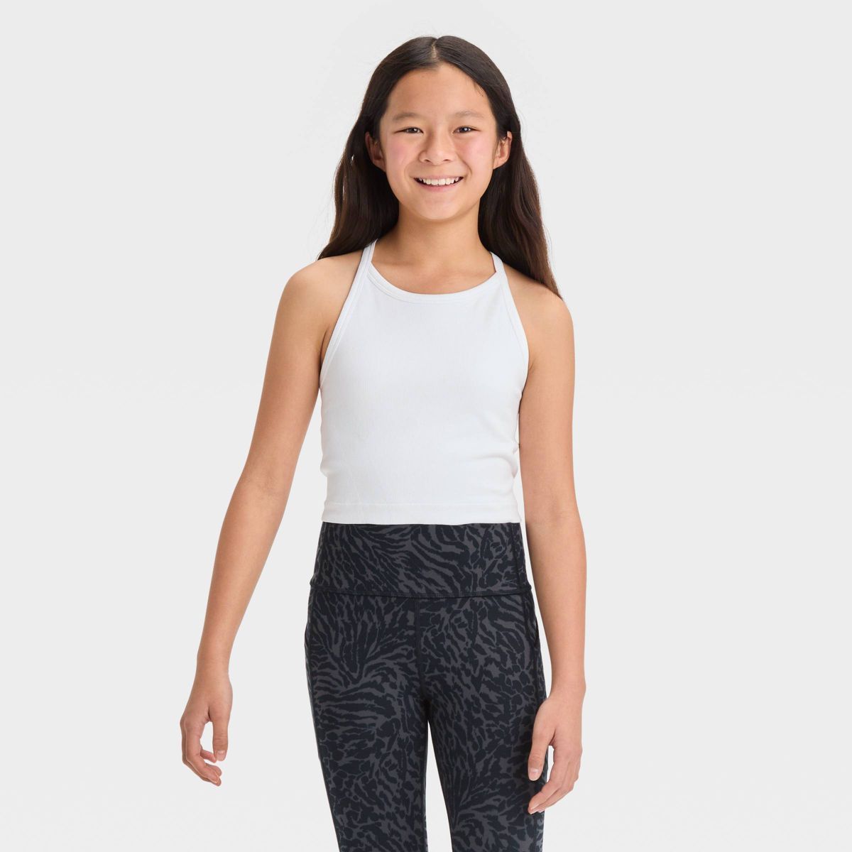Girls' Seamless Cropped Tank Top - All In Motion™ | Target