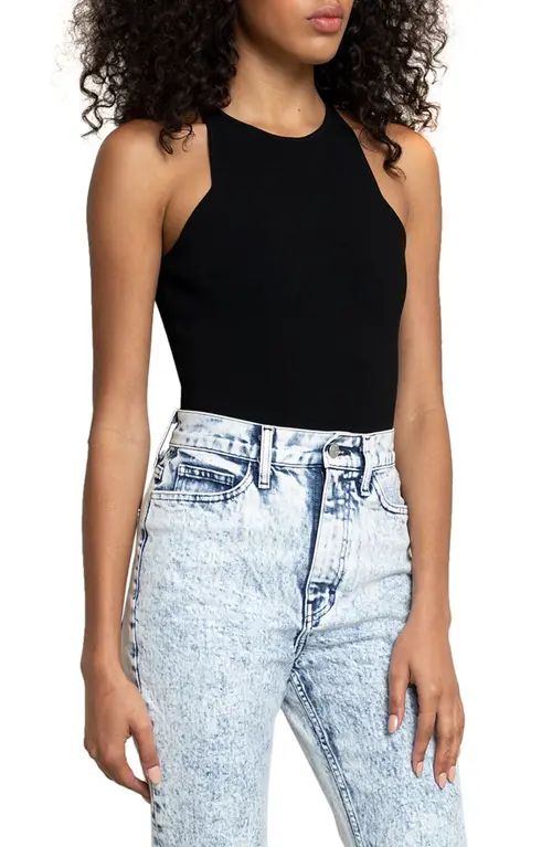 A.L.C. Pierce Open Back Bodysuit in Black at Nordstrom, Size X-Large | Nordstrom