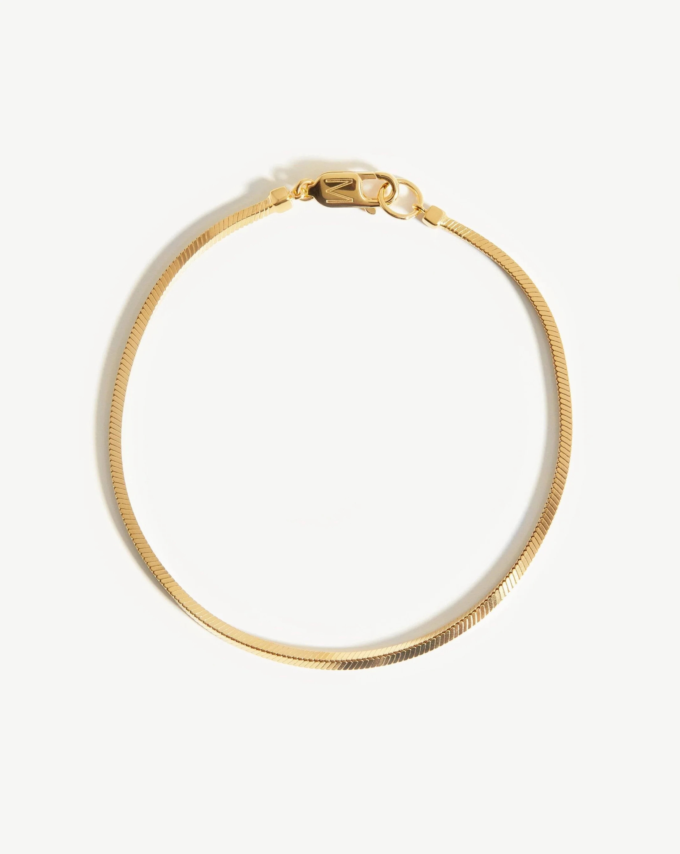 Mens Square Snake Chain Bracelet | Gold | Missoma UK