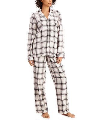 Printed Cotton Flannel Pajama Set, Created for Macy's | Macys (US)