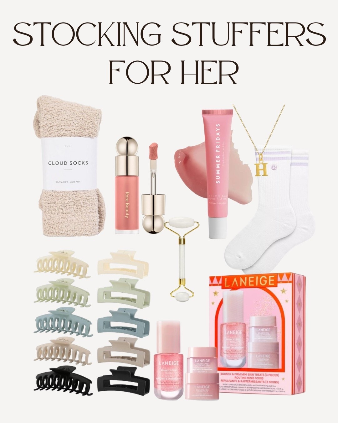 STOCKING STUFFERS FOR HER 🩷 



#stockingstuffers #forher #giftguide #giftsforher 

#LTKbeauty #LTKgiftguide #LTKholiday