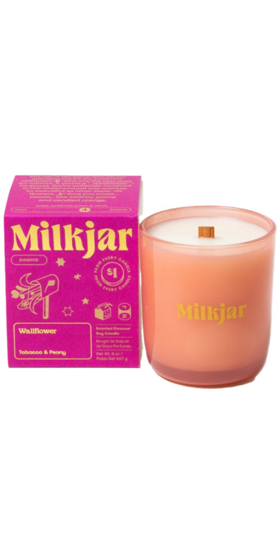 Milk Jar Candle Co. Wooden Wick Candle Wallflower | Well.ca