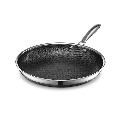 HexClad Hybrid Nonstick 12-Inch Frying Pan, Stay-Cool Handle, Dishwasher-Friendly, Oven-Safe Up to 900°F, Induction Ready, Compatible with All Cooktops | Amazon (US)