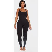Shape Black Sculpted Strappy Jumpsuit | PrettyLittleThing US