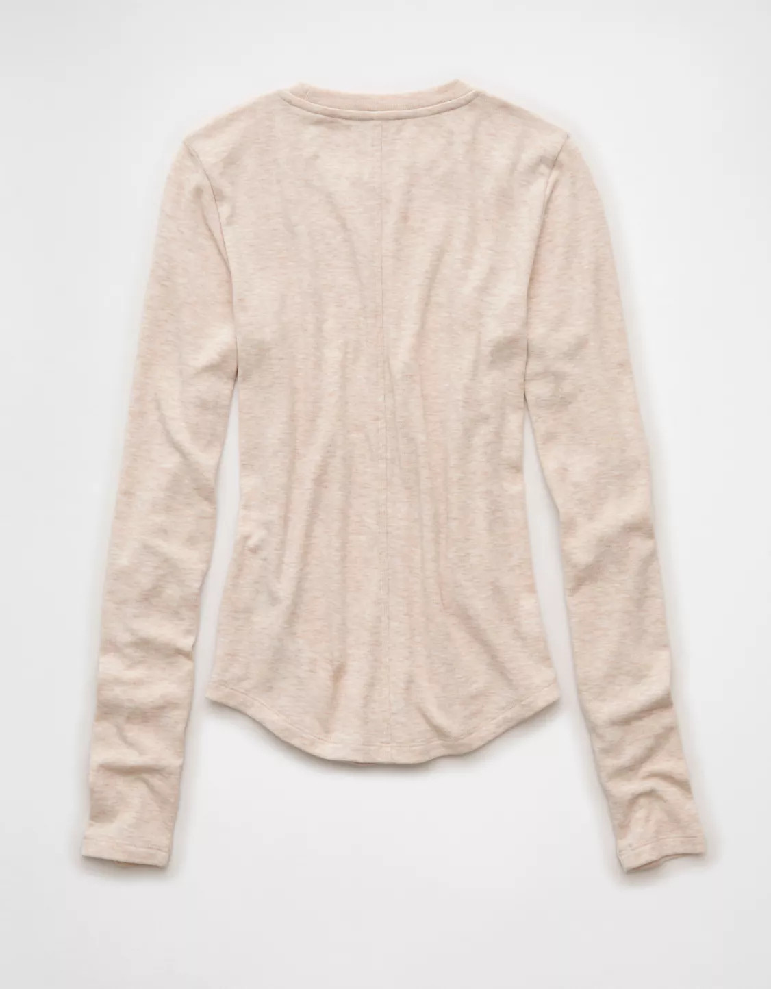 AE Long Sleeve Cozy Crew Neck T-Shirt | American Eagle Outfitters (US & CA)