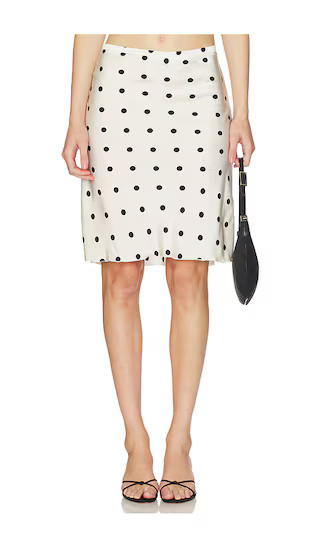 Shoreline Midi Skirt in Cream Polka | Revolve Clothing (Global)