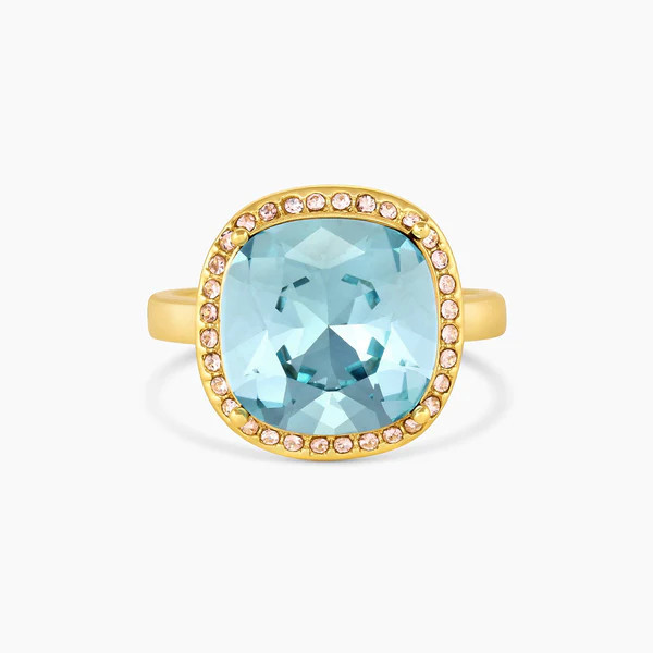 Lexi Cushion Cocktail Ring (Aqua) | Gorjana