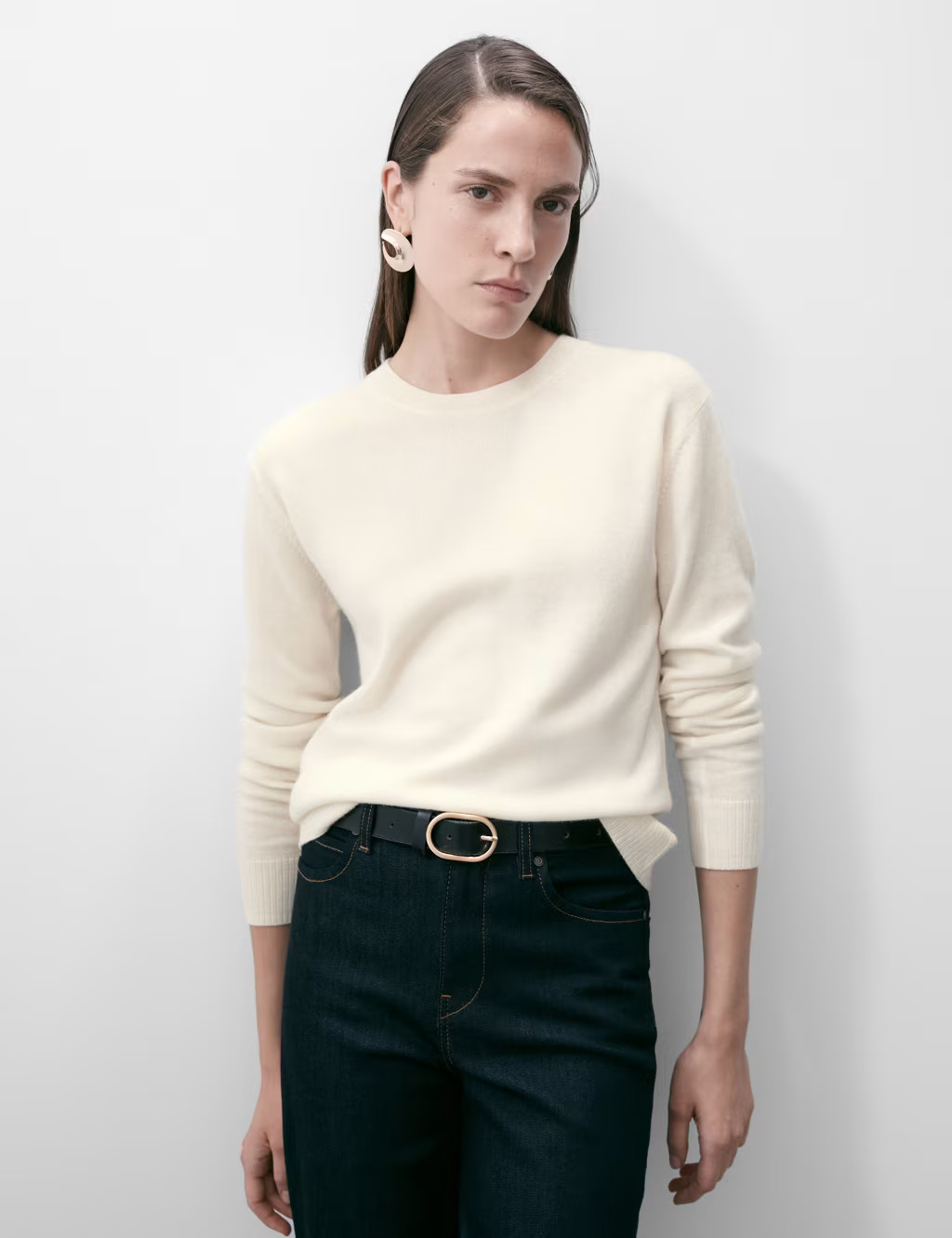 Pure Cashmere Textured Crew Neck Jumper | Marks & Spencer (UK)