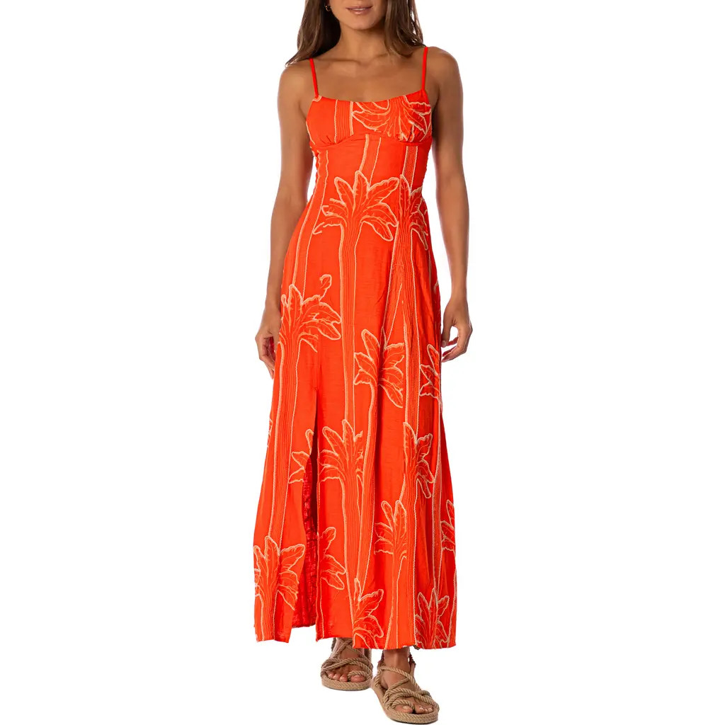 Maaji Palm Plantation Lupine Cover-Up Dress in Bright Red at Nordstrom Rack, Size Medium | Nordstrom Rack