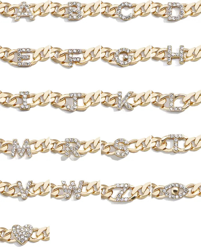 Crystal Pavé Initial Slider Bracelet | Nordstrom