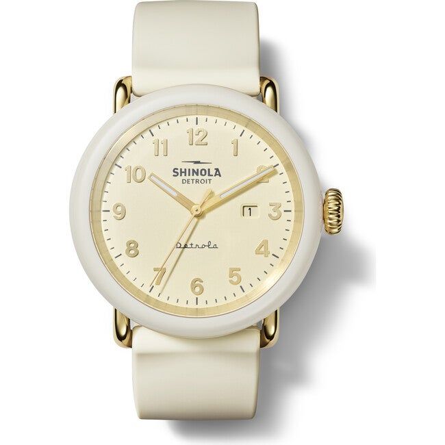 Shinola | The Detrola 43Mm Watch, Au Yea (Cream, One Size) | Maisonette | Maisonette