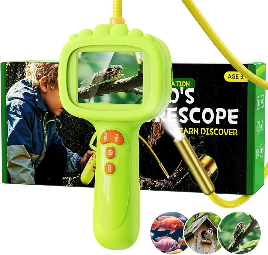 Borescope Camera with Light for Kids, Ashfly STEM Science Educational Toy for 3 4 5 6 7 8 Years O... | Amazon (US)
