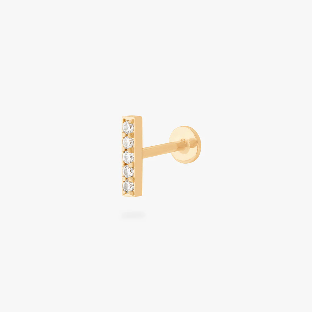 Pavé Bar Flatback Stud | Studs