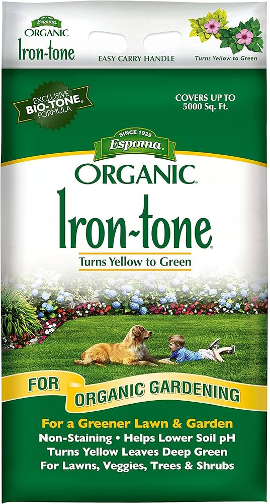 Espoma Organic Iron-Tone 3-0-3 Organic Fertilizer and Plant Food to Help Correct Iron Deficiency ... | Amazon (US)