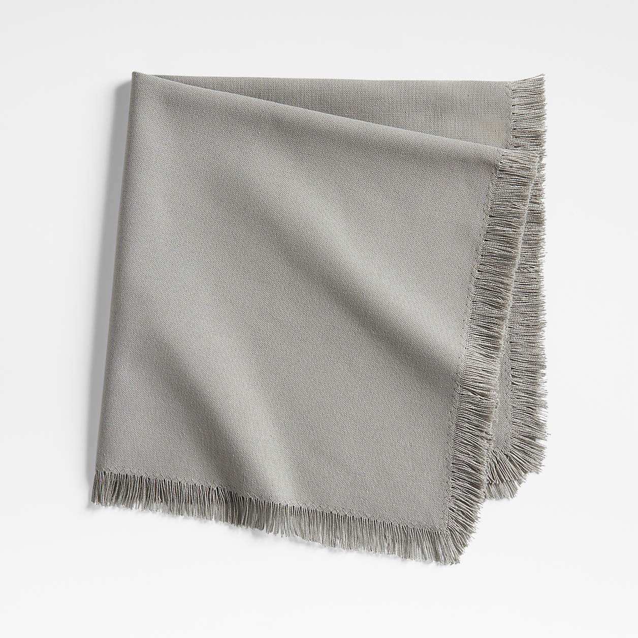 Craft Birch Beige Organic Cotton Fringe Napkin + Reviews | Crate & Barrel | Crate & Barrel