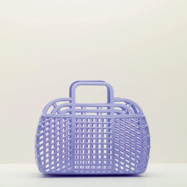 Lilac Medium Retro Jelly Baskets, Tote, Satchel, Party Favors. | Walmart (US)