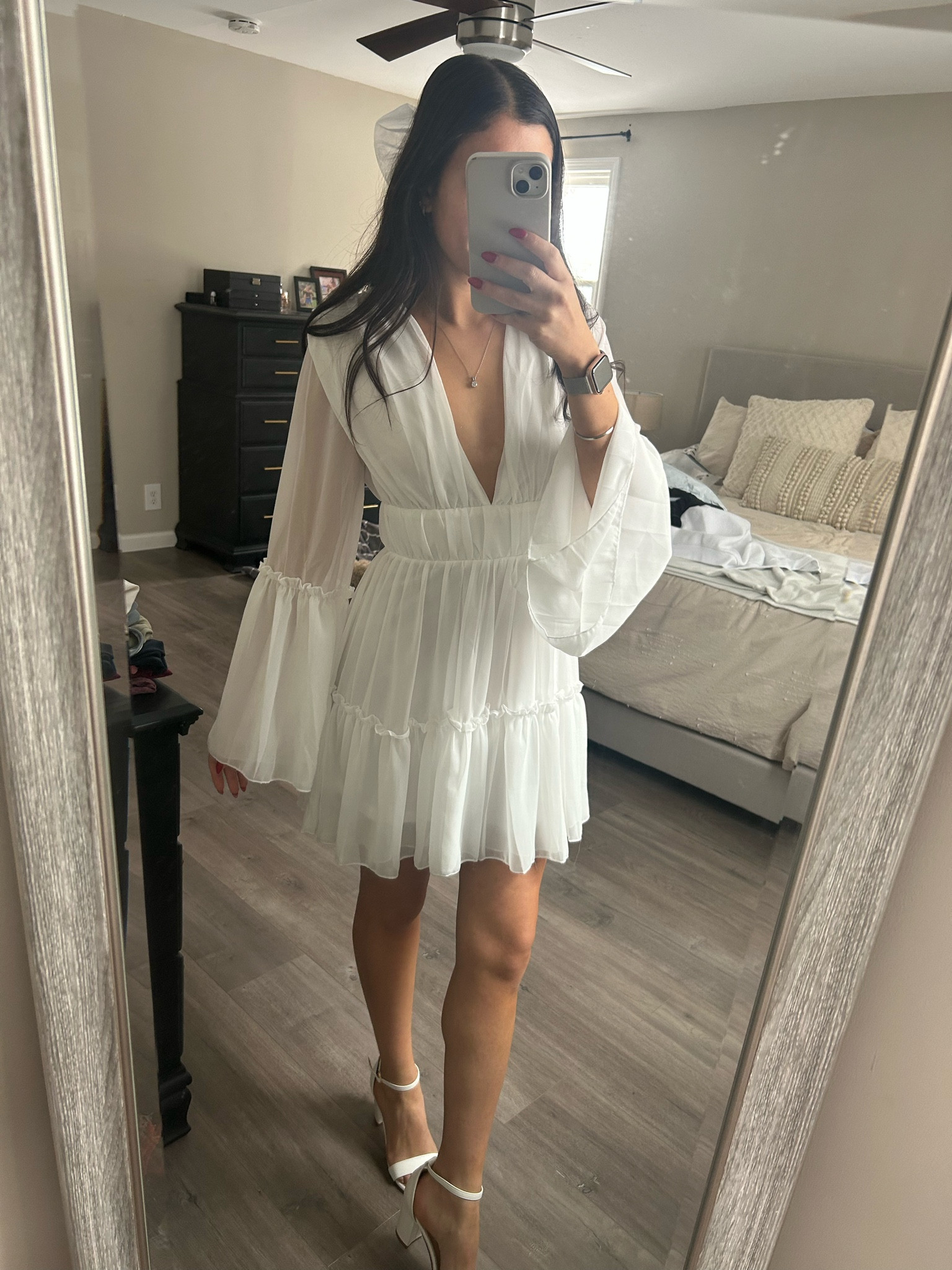 White  shein dress 🤍

#LTKwedding #LTKunder50 #LTKunder100