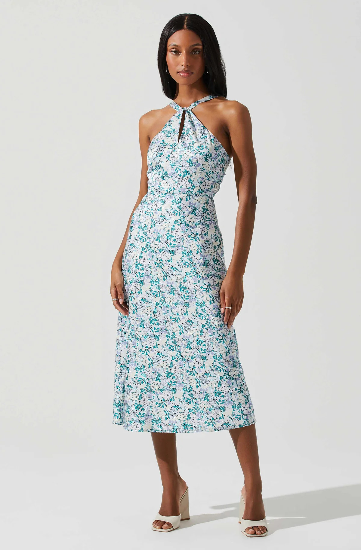 Sandrine Floral Halter Midi Dress | ASTR The Label (US)