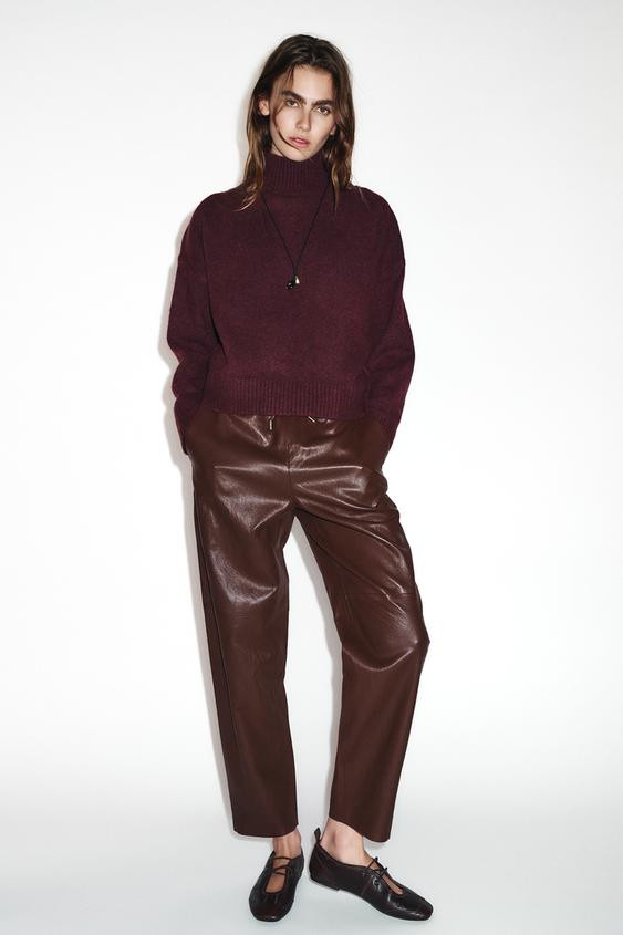 SOFT KNIT HIGH NECK JUMPER | Zara US