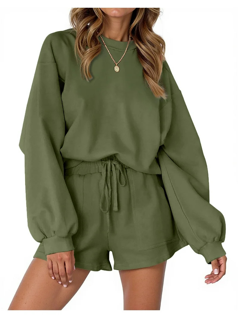 Fantaslook Pajama Sets for Women Two Piece Outfits Long Sleeve Sweatshirts Lounge Sets Casual Top... | Walmart (US)