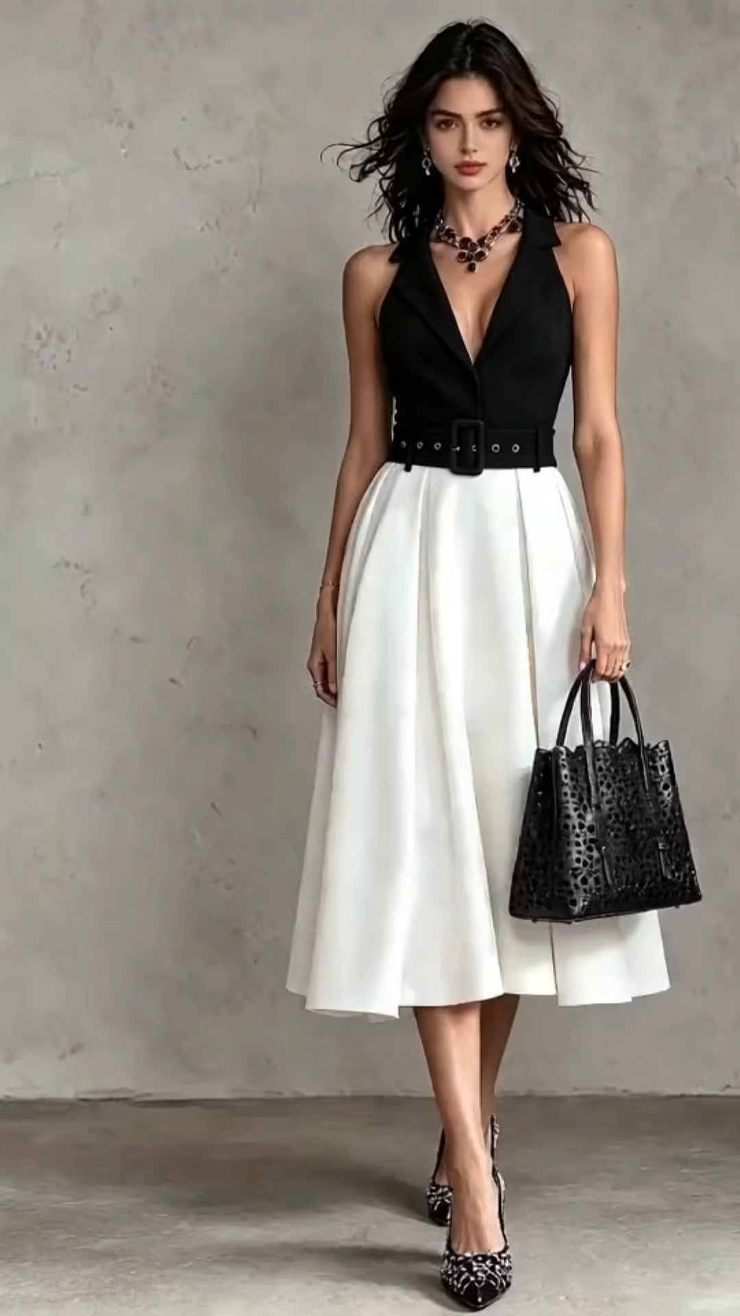 Chic Black and White Tailored Midi Perfect for Work & Summer Events#summer dresses
#workwearstyle
#weddingguestdress

#LTKootd #LTKOver40 #LTKWedding