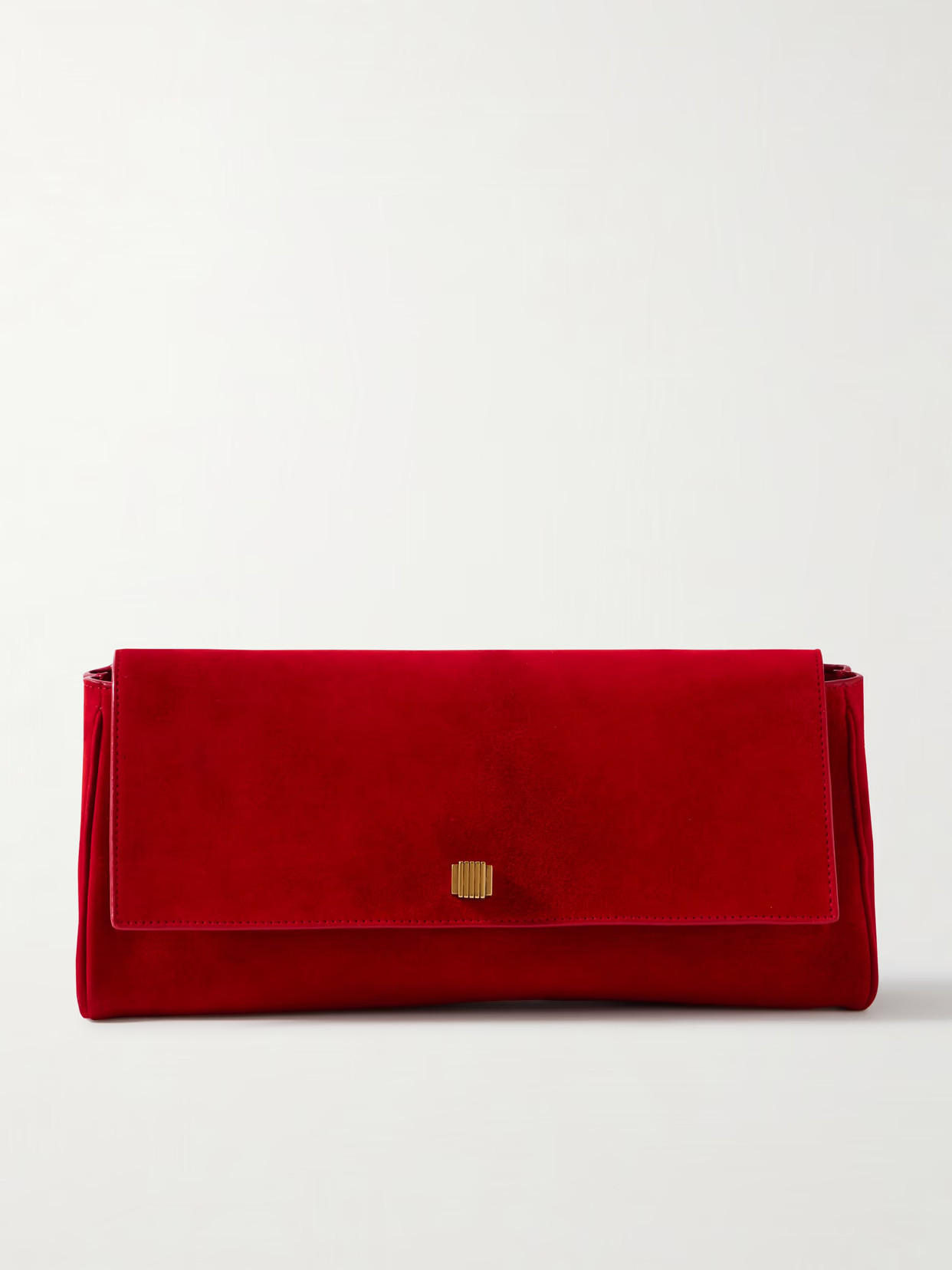 KHAITE - Audrey Suede Clutch - Red | NET-A-PORTER (UK & EU)
