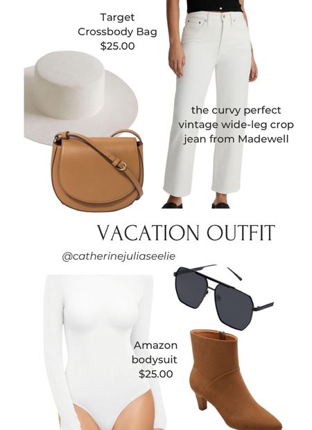 Gotta love an all white and brown jeans outfit 👌 

Vacation outfits, Resort wear, High waisted Mom jeans, Saddlebag, Sunglasses, Brown boots, Going out outfits, Postpartum fashion, Casual clothing

#LTKstyletip #LTKmidsize #LTKworkwear