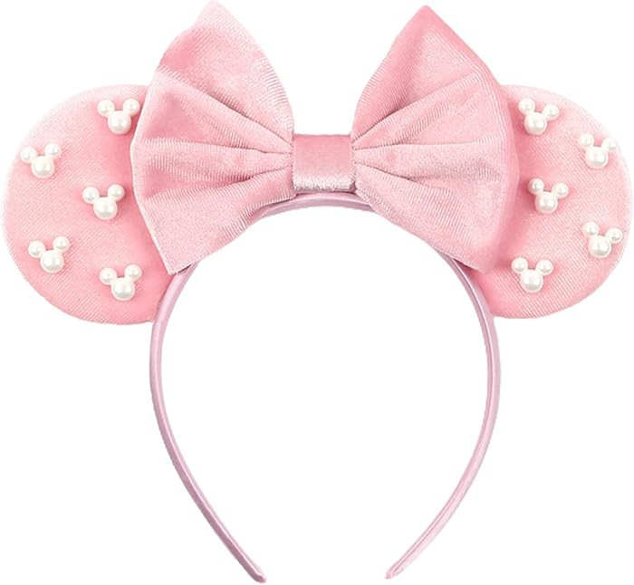 JOYFISCO Mouse Ears Headbands Shiny Bow Mouse Ears Headband Glitter Party Princess Decoration Cos... | Amazon (US)