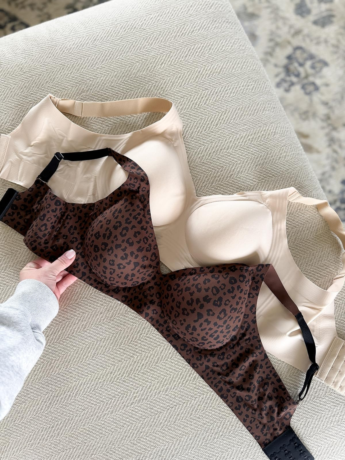 These Amazon bras are seamless, wire free and have great support! I love the animal print. 

 #LTKSeasonal