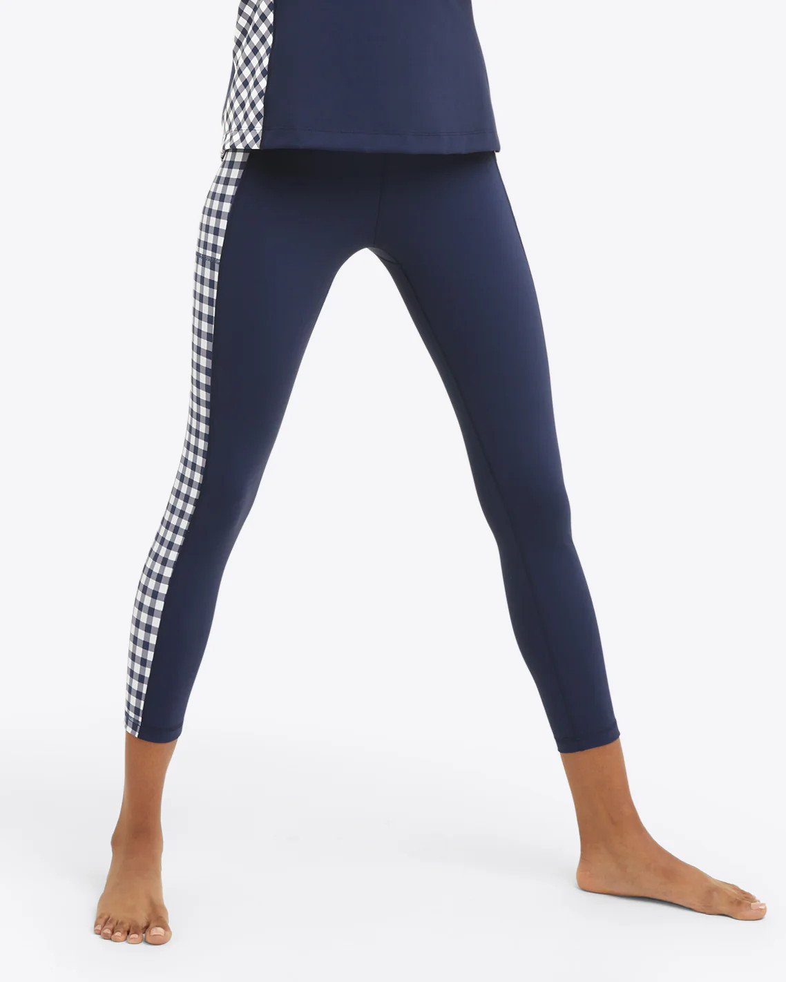 Panel Leggings in Navy Gingham | Draper James (US)