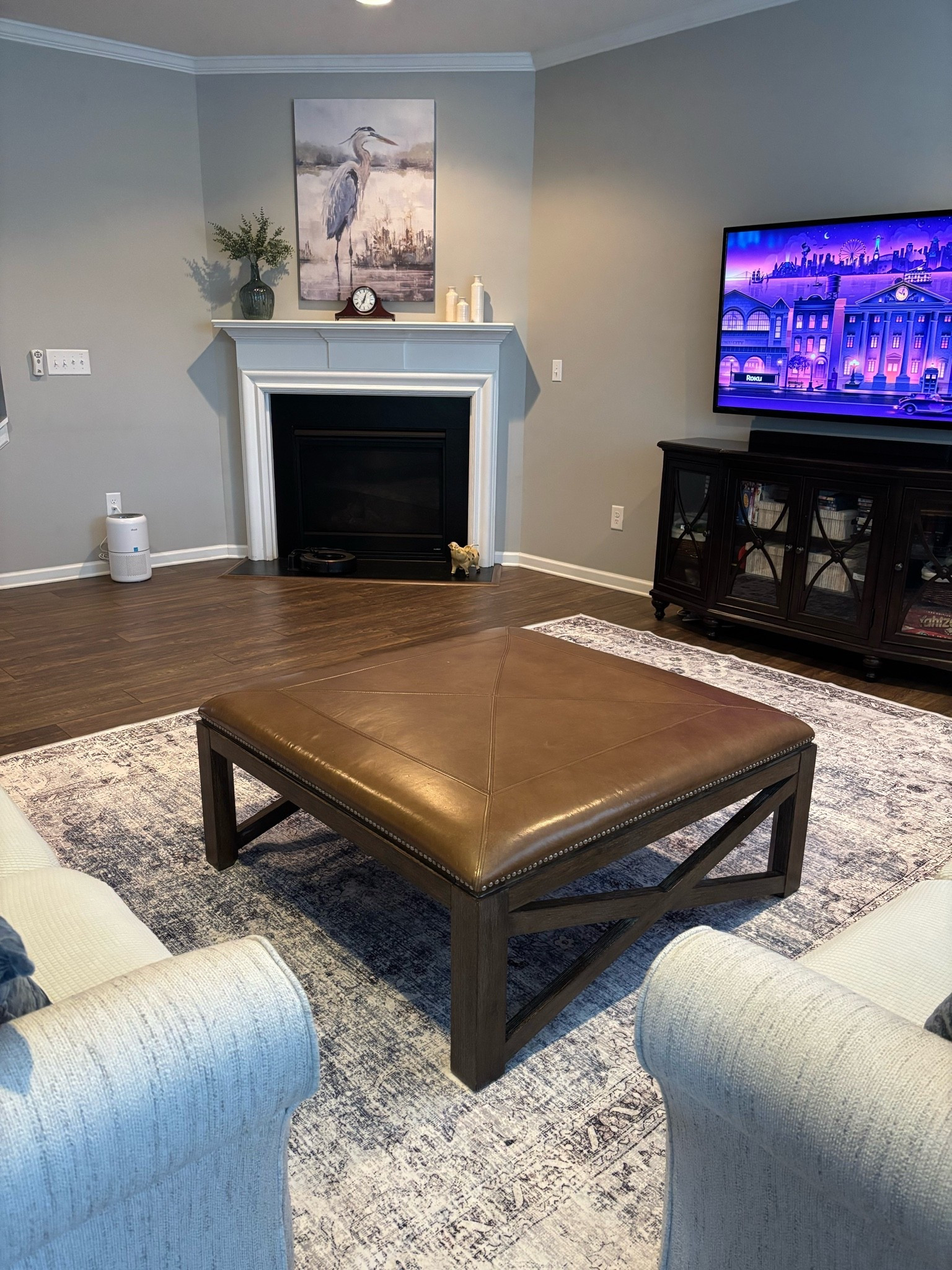 Family room refresh with a washable rug from Amazon and artwork from Home Depot.

The ottoman is from Bassett Furniture (about 10 years old) so I linked a similar one.

#LTKHome