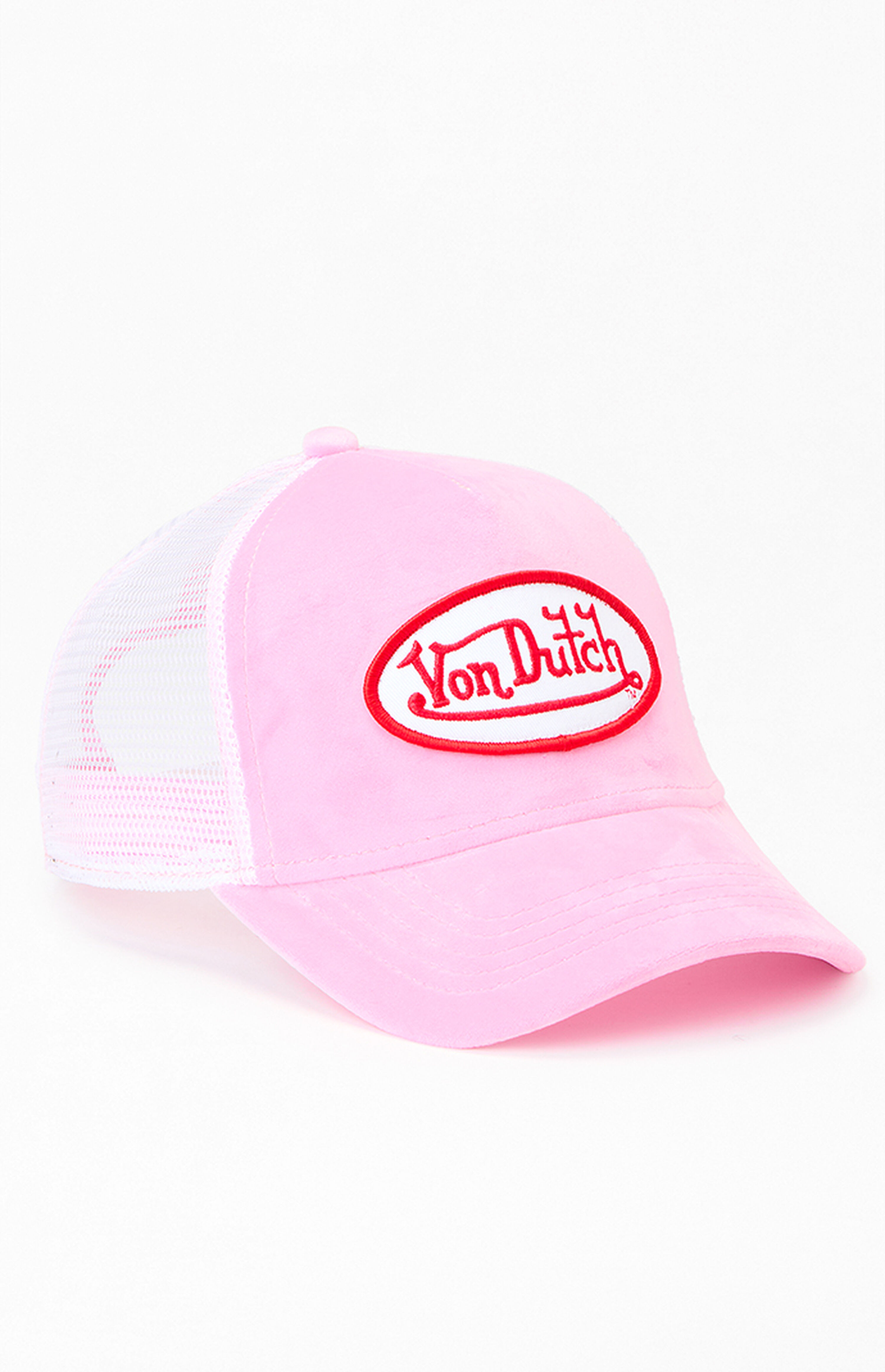 Von Dutch Pink Velvet Trucker Hat | PacSun