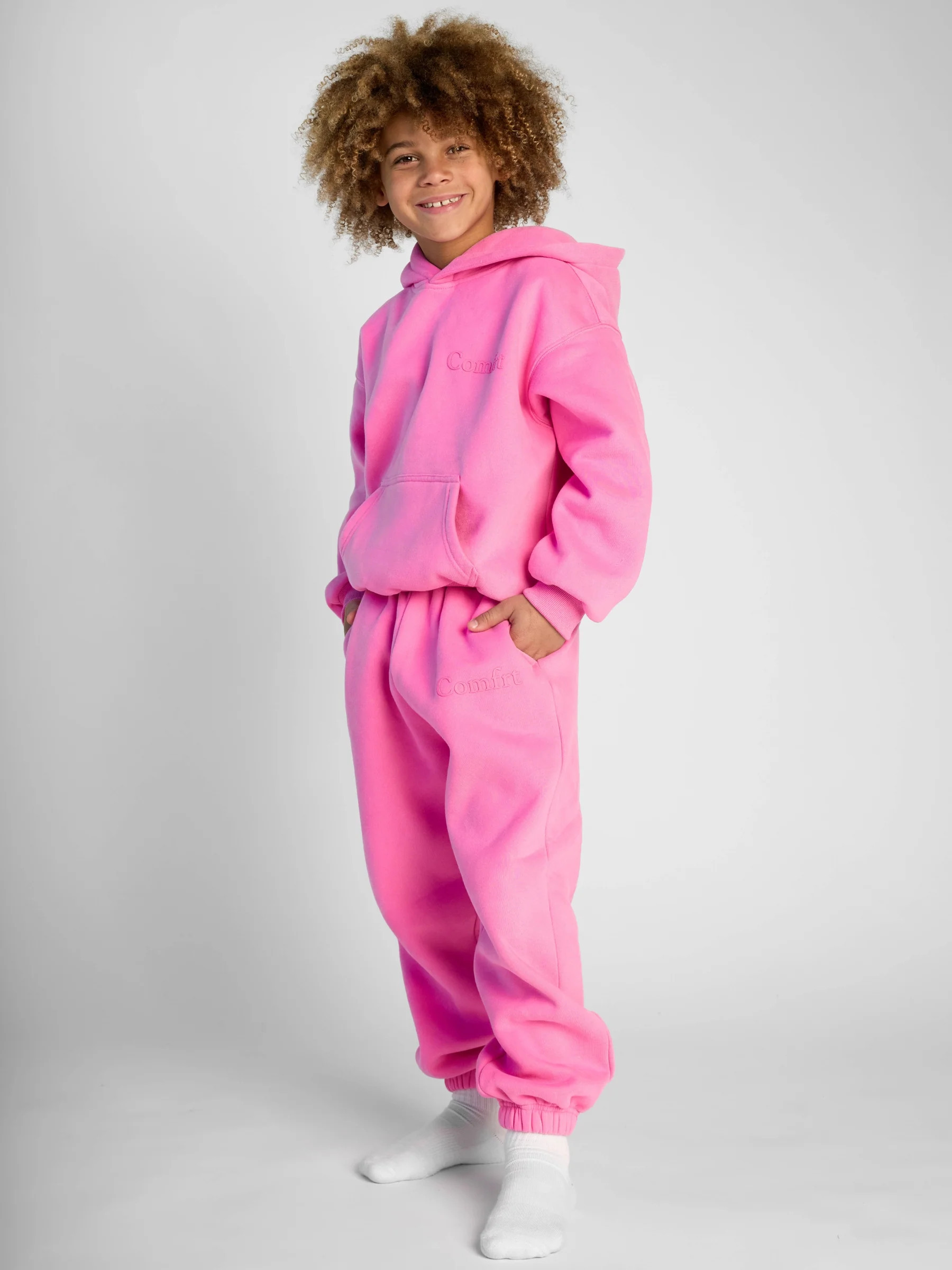 Comfrt Minimalist Kids Sweatpants | Sorbet | Pink | Oversized | XL | Comfrt